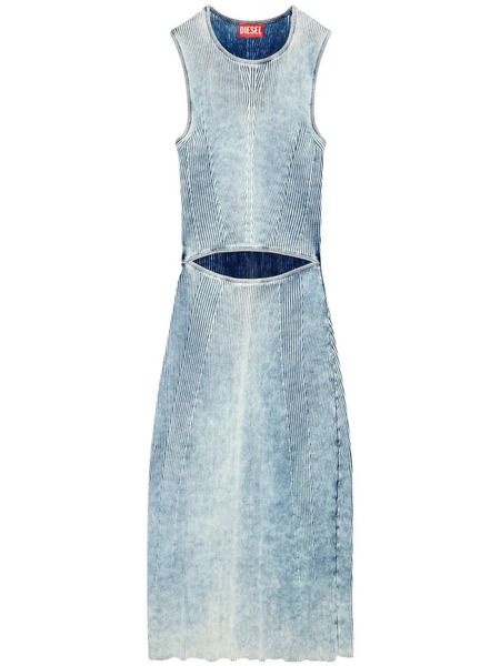  Diesel M-taryn Ribbed Midi Dress - Blue 