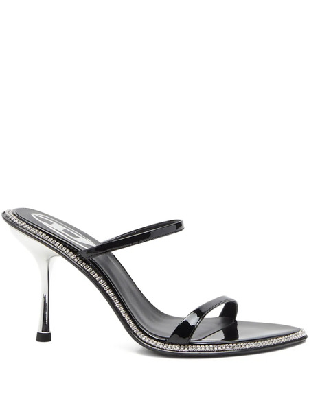  Diesel 90mm Crystal-embellished Stiletto Sandals - Black 