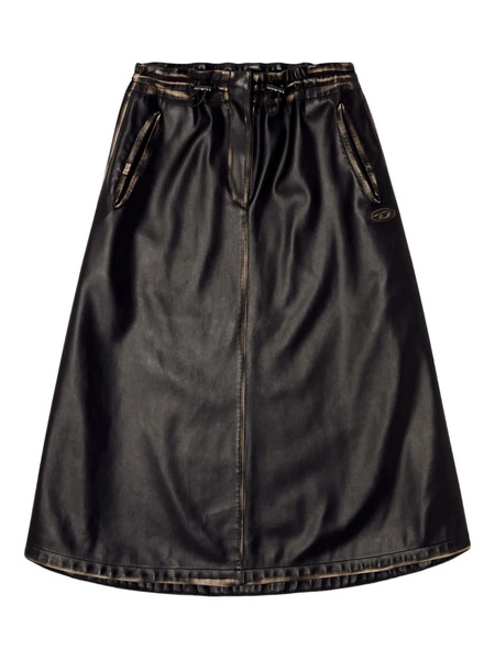  Diesel O-blivion Elasticated-waistband Midi Skirt - Black 