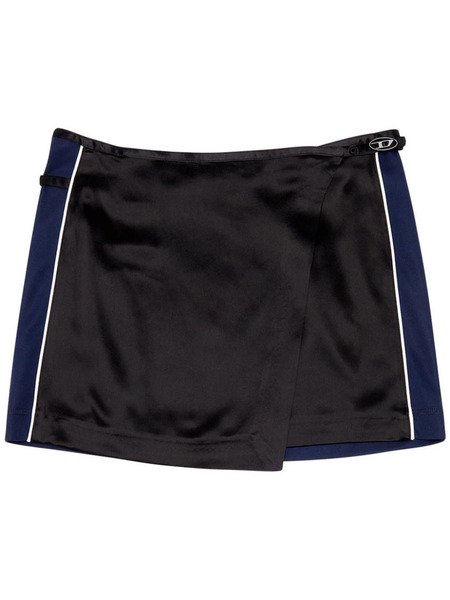  Diesel O-kesselle Satin Mini Skirt - Black 