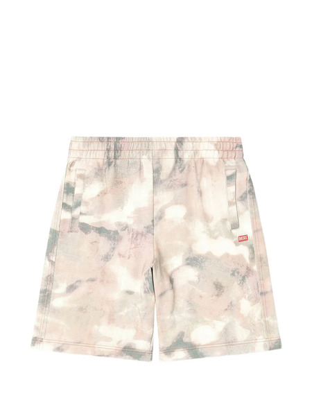  Diesel P-crone Abstract-pattern Shorts - Neutrals 