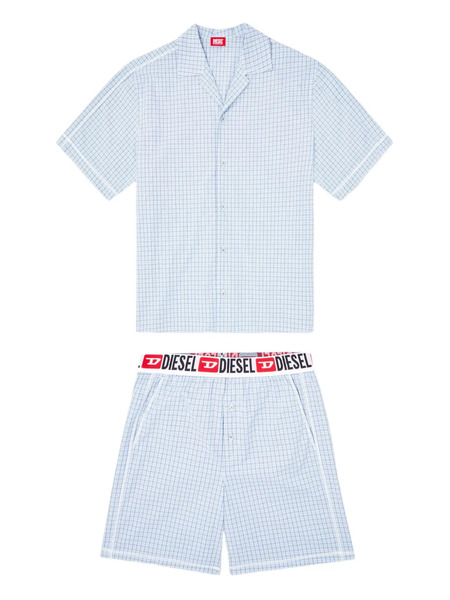  Diesel Rafael Check-print Loungewear Set - Blue 