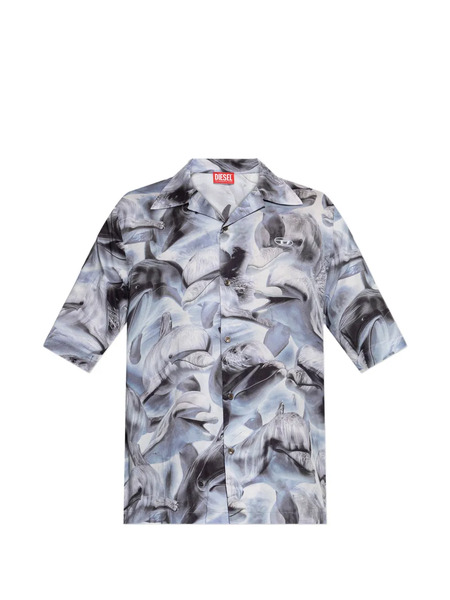  Diesel S-brack Dolphin-print Shirt - Grey 