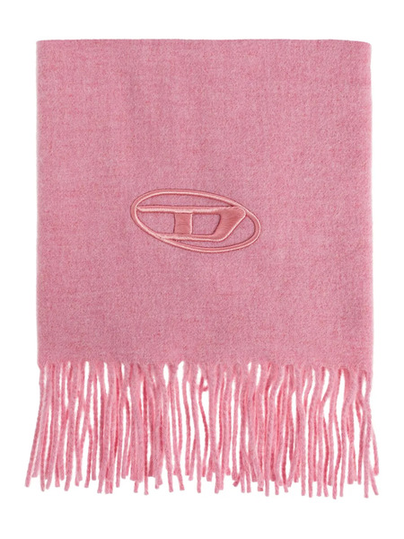  Diesel S-imon-d Embroidered Fringed Scarf - Pink 