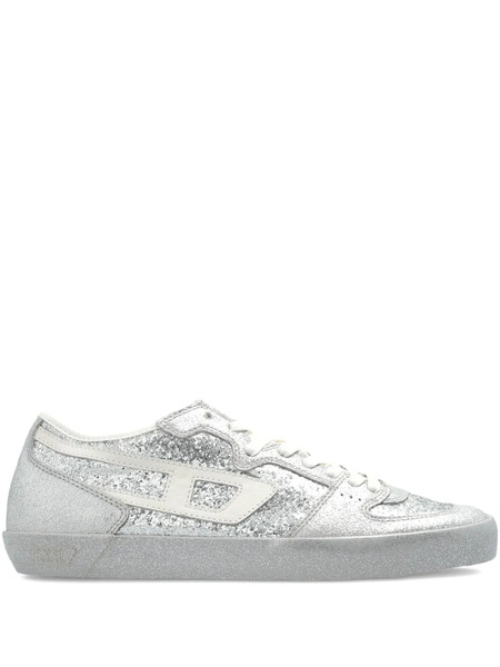  Diesel S-leroji-d1 Glittered Panelled Sneakers - Silver 