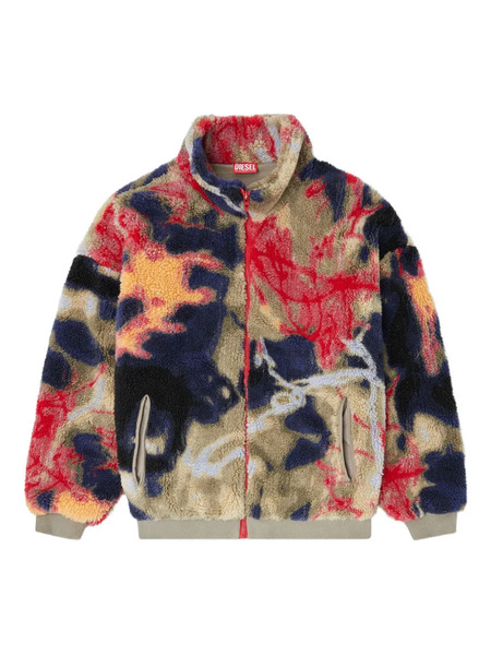  Diesel S-luke Jacquard Fleece Jacket - Neutrals 