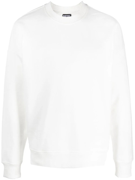  Diesel S-rob-megoval Cotton Sweatshirt - White 