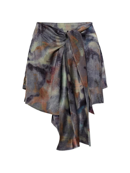  Diesel S-talia Tie-detail Shorts - Grey 