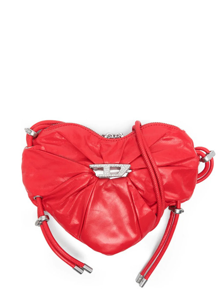  Diesel Scrunch-d Heart Crossbody Bag - Red 