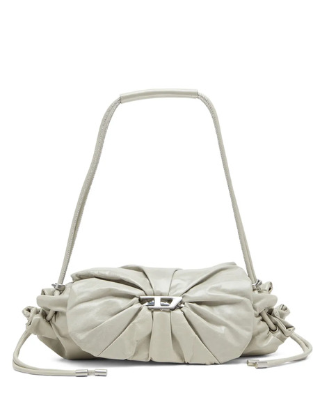  Diesel Scrunch-d Leather Shoulder Bag - White 