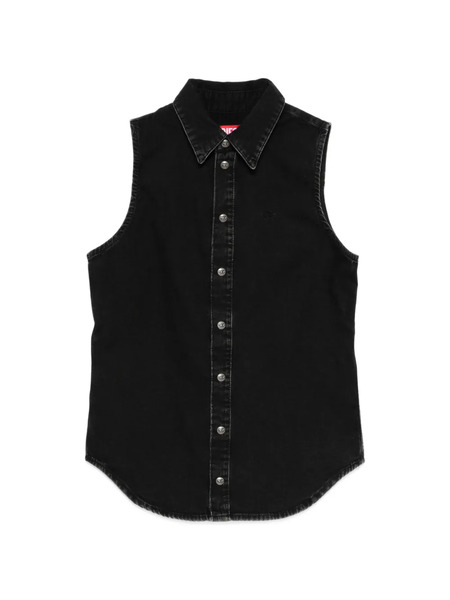  Diesel Sleeveless Denim Shirt - Black 