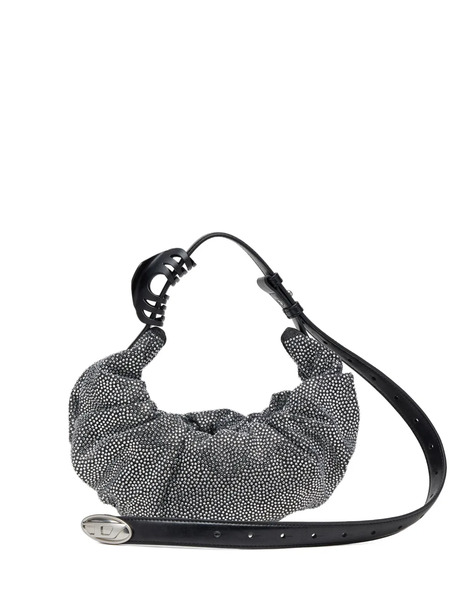  Diesel Small Grab-d Embellished Scrunched Shoulder Bag - Grey 