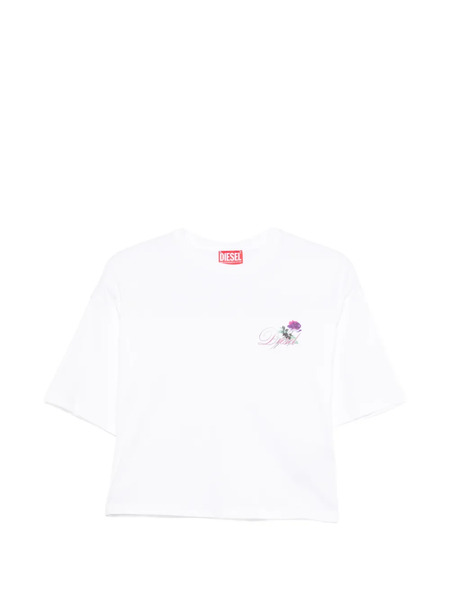  Diesel T-cropyn Floral T-shirt - White 