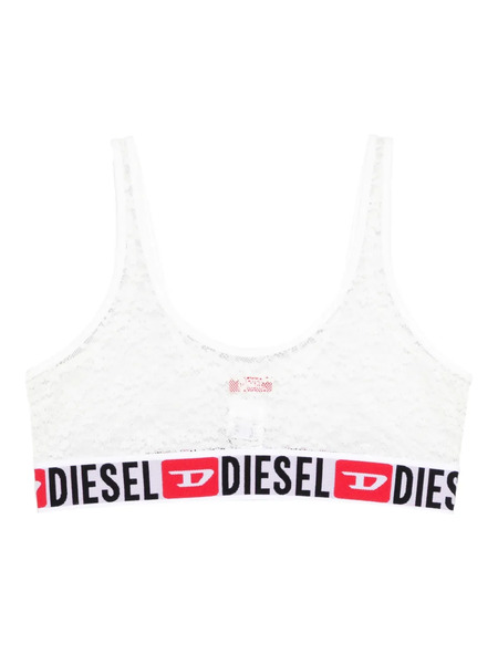  Diesel Ufsb-oriba Lace Logo Band Bra - White 