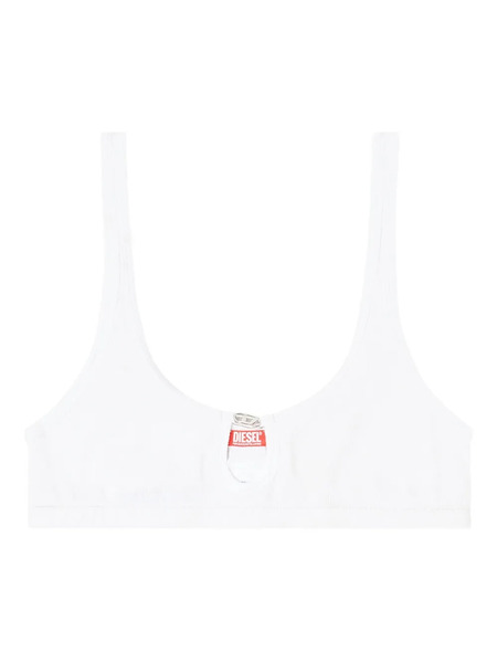  Diesel Ufsb Oval D-rib Cotton Bra - White 