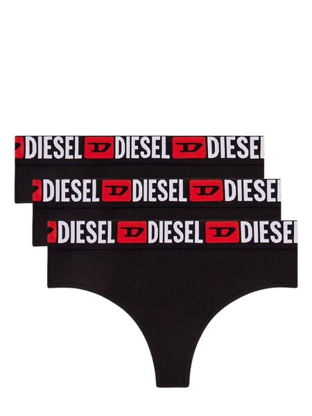  Diesel Ufst-stars Thongs (pack Of Three) - Black 