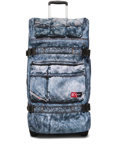  Diesel X Eastpak Denim-effect Wheeled Trolley - Blue 
