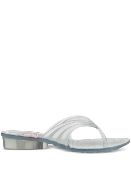  Diesel X Melissa Pleated Thong Sandals - Grey 