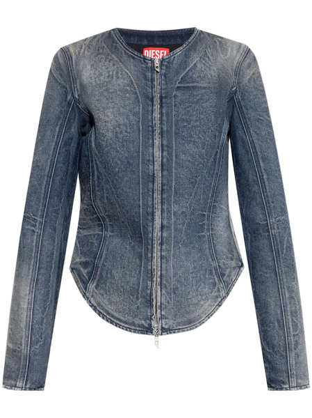  Diesel Zip-up Denim Jacket - Blue 