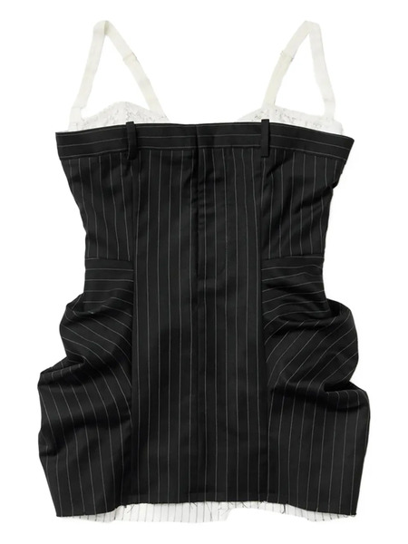  Dilara Findikoglu Pinstripe Mini Dress - Black 