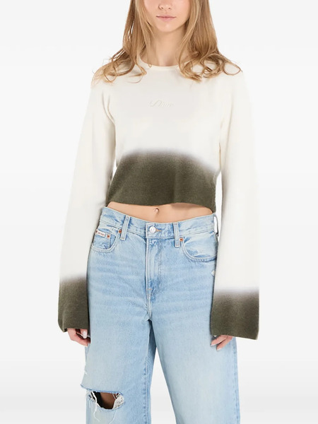  Dime Cropped Long-sleeve Top - White 