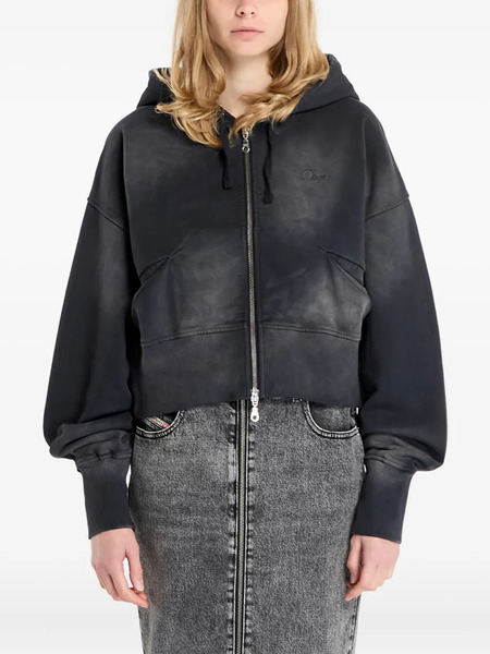  Dime Cropped Zip-up Hoodie - Grey 