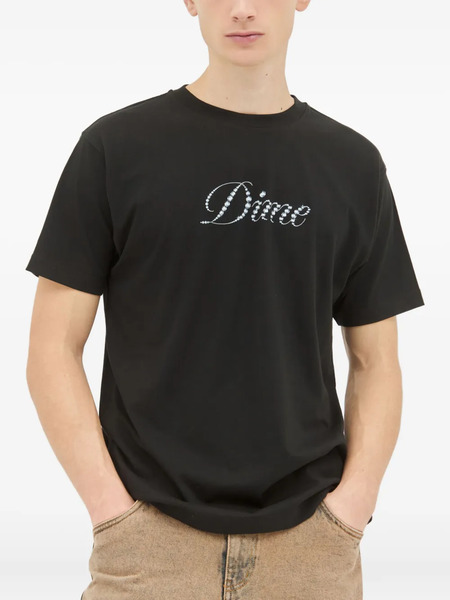  Dime Embellished Crew-neck T-shirt - Black 