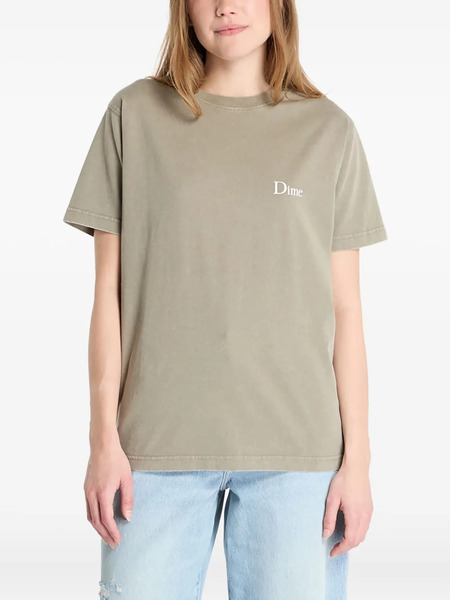  Dime Logo-print T-shirt - Grey 