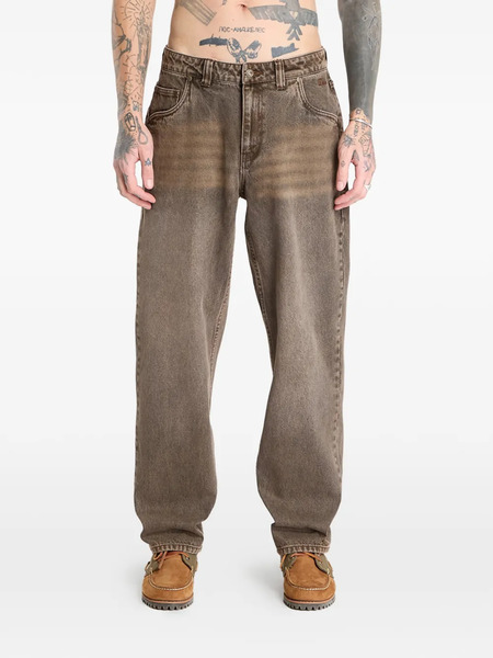  Dime Relaxed Wide-leg Trousers - Brown 