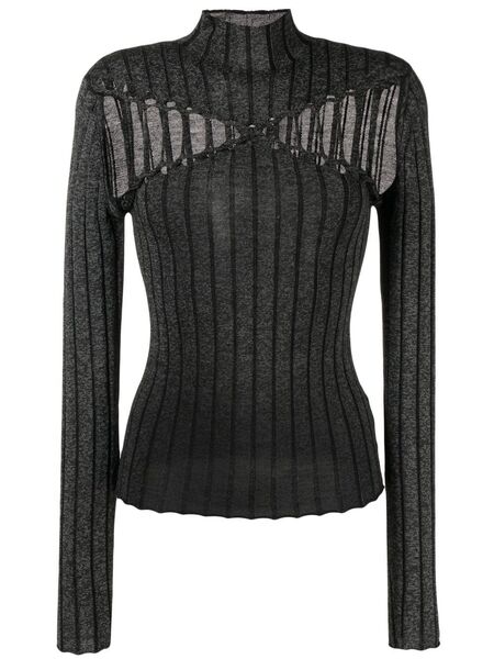  Dion Lee Braid-trim Detail Jumper - Black 