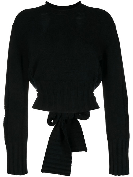  Dion Lee Distressed-finish Knitted Jumper - Black 