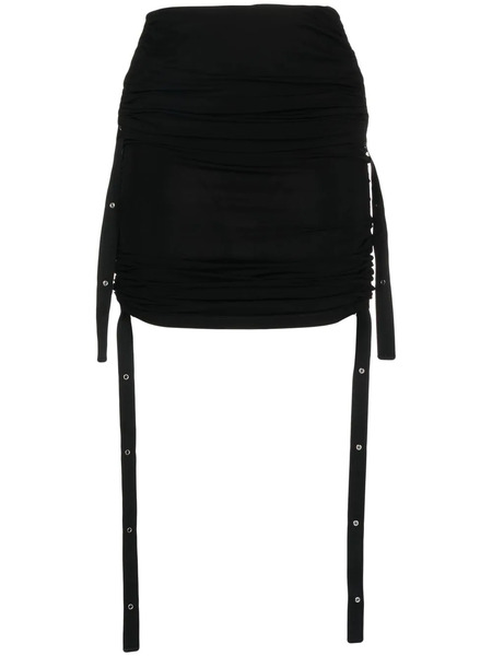  Dion Lee Doric Ruched Midi Skirt - Black 