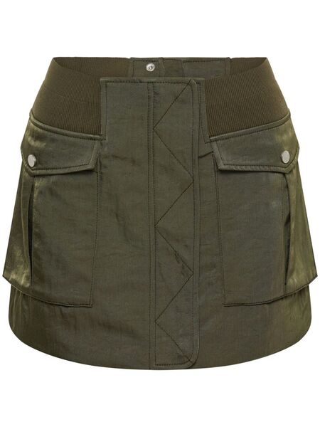  Dion Lee Fitted Military Miniskirt - Green 
