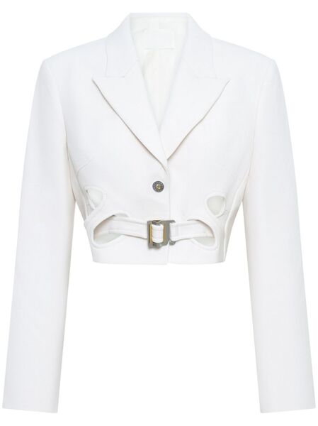  Dion Lee Interloop Belted Blazer - White 