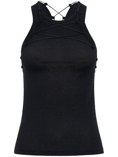  Dion Lee Lock Cotton Tank Top - Black 