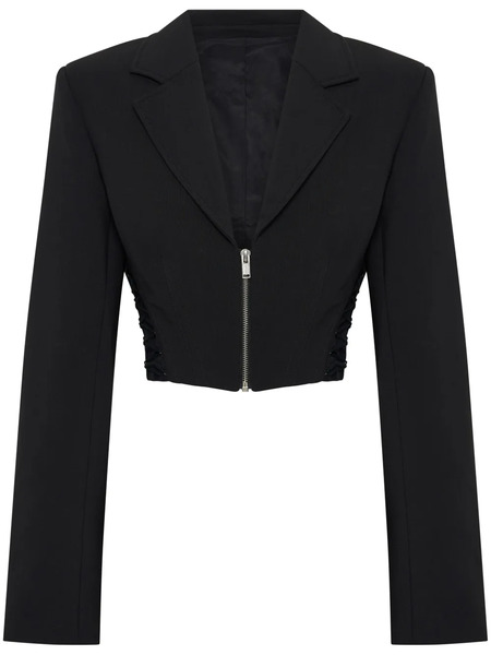  Dion Lee Zipped Cropped Blazer - Black 