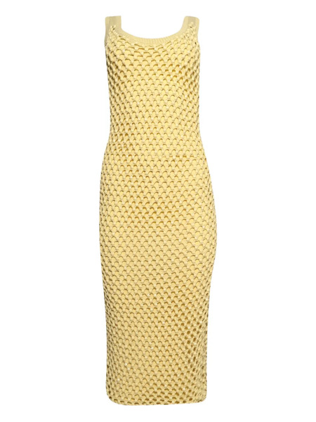  Diotima Emin Scoop-neck Midi Dress - Yellow 