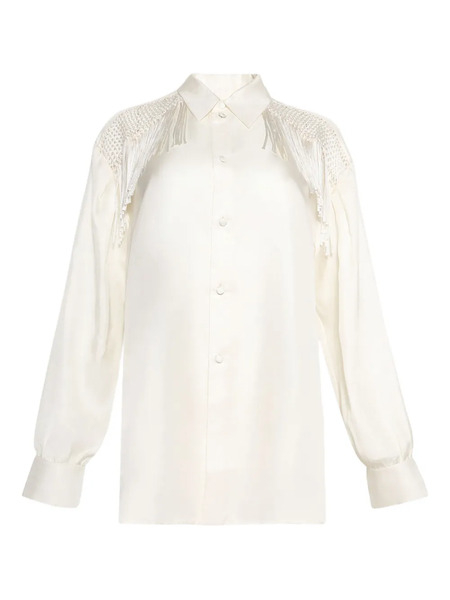  Diotima Epaulette-fringed Shirt - Neutrals 