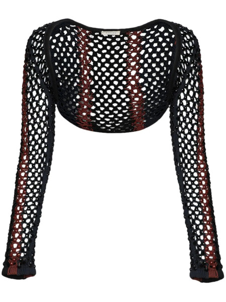  Diotima Gala Crystal-embellished Mesh Shrug - Blue 