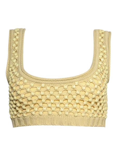  Diotima Lady Beaded Top - Yellow 