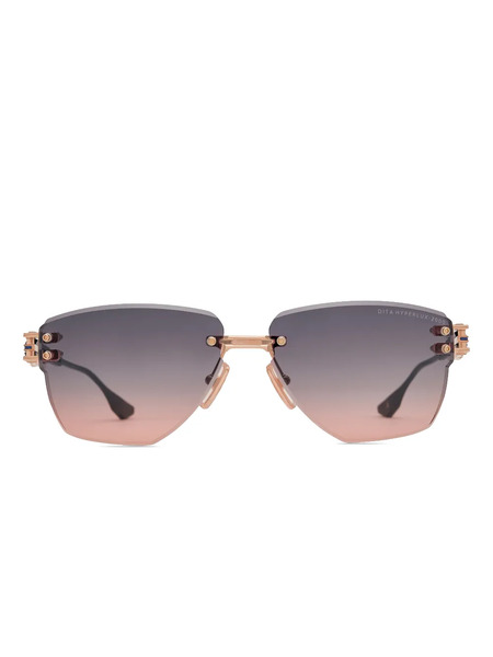  Dita Eyewear Gradient Geometric-frame Sunglasses - Gold 