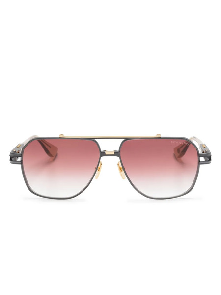  Dita Eyewear Kudru Pilot-frame Sunglasses - Grey 