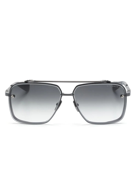  Dita Eyewear Mach Six Pilot-frame Sunglasses - Black 