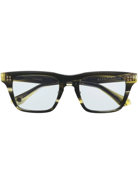  Dita Eyewear Thavos Rectangular-frame Sunglasses - Green 