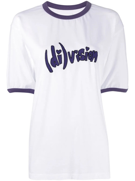  (di)vision Logo-embroidered Organic-cotton T-shirt - White 