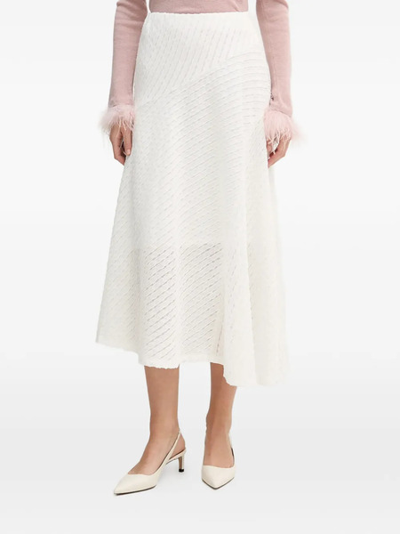  Dkny A-line Midi Skirt - White 