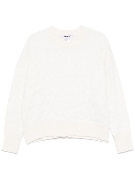  Dkny Animal-print Chenille Sweater - Neutrals 