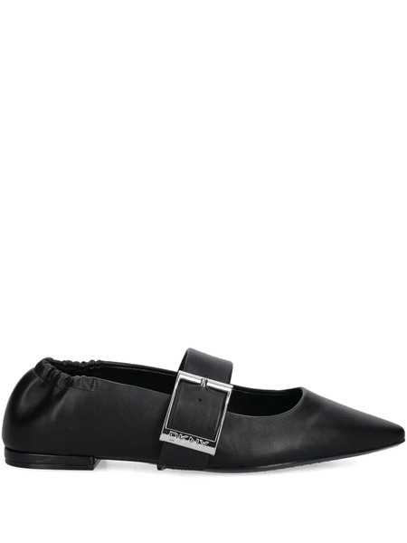  Dkny Buckle-strap Ballet Flats - Black 