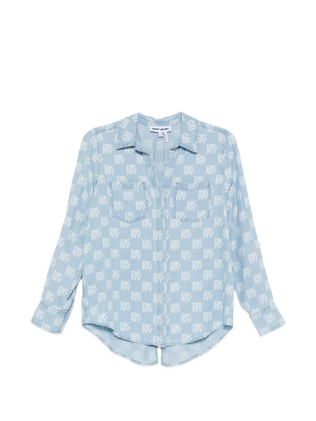  Dkny Buttonned-front Print Shirt - Blue 