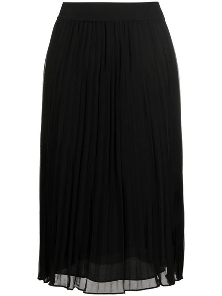  Dkny Chiffon Midi Skirt - Black 